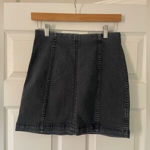 Free People Blue-Gray Denim Mini